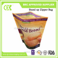 food packaging zipper plastic resealable stand up pouch